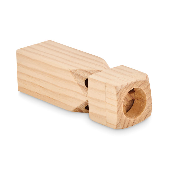 Conector de madera maciza con forma hexagonal para ensamblar muebles.